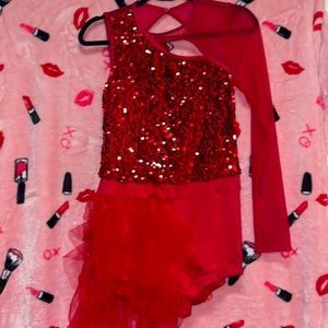 Red Latin Sequins Costume